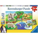 Ravensburger sestavljanka Živali v živalskem vrtu, 2 x 12 delov (7602)