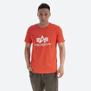 Bombažna kratka majica Alpha Industries rdeča barva - rdeča. Kratka majica iz kolekcije Alpha Industries. Model izdelan iz tanke