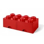 LEGO škatla za shranjevanje 8 - s predali rdeče 250 x 500 x 180 mm