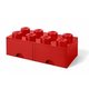 LEGO škatla za shranjevanje 8 - s predali rdeče 250 x 500 x 180 mm