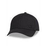 Bombažna bejzbolska kapa Calvin Klein črna barva - črna. Kapa s šiltom vrste baseball iz kolekcije Calvin Klein. Model izdelan iz tkanine z nalepko. Bombažen, udoben material.