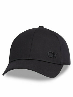 Bombažna bejzbolska kapa Calvin Klein črna barva - črna. Kapa s šiltom vrste baseball iz kolekcije Calvin Klein. Model izdelan iz tkanine z nalepko. Bombažen