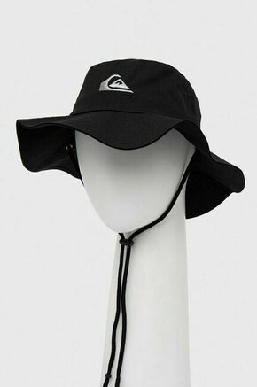 Bombažni klobuk Quiksilver črna barva - črna. Klobuk iz kolekcije Quiksilver. Model z ozkim robom