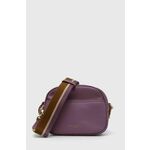 Usnjena torbica Gianni Chiarini vijolična barva - vijolična. Majhna torbica iz kolekcije Gianni Chiarini. Model na zapenjanje, izdelan iz naravnega usnja.