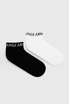 Nogavice Armani Exchange moško - bela. Kratke nogavice iz kolekcije Armani Exchange. Model izdelan iz elastičnega materiala. V kompletu sta dva para.