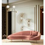 Svetlo rožnata sedežna garnitura 255 cm Eses – Balcab Home