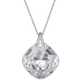 Preciosa Kristalno čista ogrlica Brilliant Rose 6011 00 (veriga, obesek) srebro 925/1000