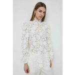 Majica Luisa Spagnoli ženska, bela barva - bela. Bluza iz kolekcije Luisa Spagnoli izdelana iz čipkastega materiala. Izrazit model za posebne priložnosti.