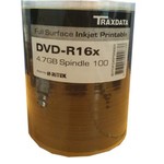 Traxdata DVD-R, 4.7GB, 16x, 100, printable