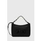 Torbica Armani Exchange črna barva - črna. Velika torbica iz kolekcije Armani Exchange. Model na zapenjanje, izdelan iz ekološkega usnja. Model je enostaven za čiščenje in vzdrževanje.
