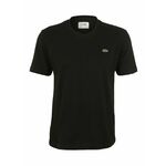 T-shirt Lacoste moški, črna barva - črna. T-shirt iz kolekcije Lacoste. Model izdelan iz enobarvne pletenine.