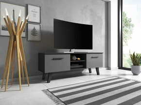 Furnitura TV omarica NORD črna + grafit skandinavski dizajn