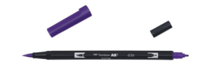 Tombow Obojestranski marker s čopičem ABT - imperialno vijolična