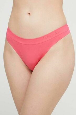 Tangice Calvin Klein Underwear roza barva - roza. Tangice iz kolekcije Calvin Klein Underwear. Model izdelan iz elastične