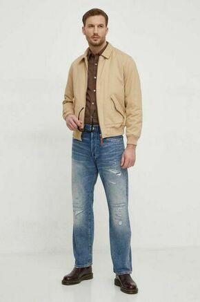 Bombažna jakna Pepe Jeans bež barva - bež. Jakna iz kolekcije Pepe Jeans. Delno podložen model