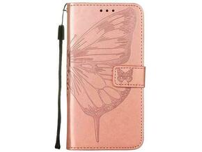 Chameleon Apple iPhone 15 - Preklopna torbica (WLGO-Butterfly) - roza-zlata