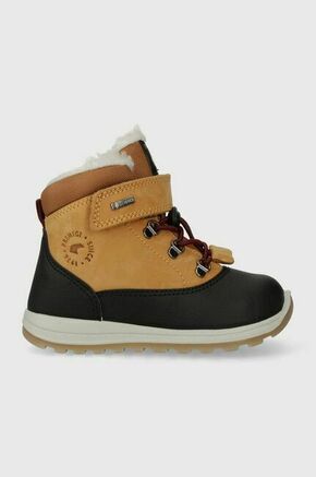 Otroški zimski škornji Primigi rjava barva - rjava. Zimski čevlji iz kolekcije Primigi. Podloženi model izdelan iz kombinacije naravnega usnja in tekstilnega materiala. Model s tekstilno notranjostjo