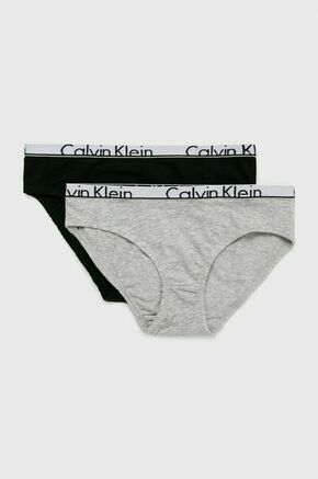 Calvin Klein Underwear otroške spodnjice (2-pack) - siva. Otroške spodnjice iz kolekcije Calvin Klein Underwear. Model iz bombaž