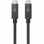 Goobay napajalni in sinhronizacijski kabel, USB-C (M) / USB-C (M), 1m, 100W, PD (49255)