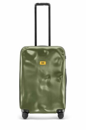 Kovček Crash Baggage ICON Medium Size zelena barva - zelena. Kovček iz kolekcije Crash Baggage. Model izdelan iz plastike.