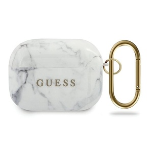 Guess GUACAPTPUMAWH Ovitek za AirPods Pro biały/white Marble Collection