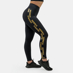 Nebbia Classic High Waist Leggings INTENSE Iconic Black/Gold L Fitnes hlače