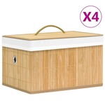 vidaXL Škatle za shranjevanje iz bambusa 4 kosi