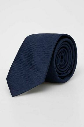 Svilena kravata Calvin Klein mornarsko modra barva - mornarsko modra. Kravata iz kolekcije Calvin Klein. Model izdelan iz enobarvne