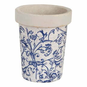 Modro-bel keramični cvetlični lonček Esschert Design