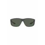 Sončna očala Emporio Armani moški, siva barva - siva. Sončna očala iz kolekcije Emporio Armani. Model z enobarvnimi stekli in okvirji iz plastike. Ima filter UV 400.