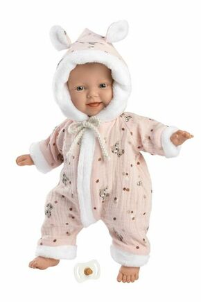 Llorens 63302 LITTLE BABY - realistična otroška punčka z ohišjem iz mehkega blaga - 32 cm
