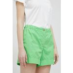 Bombažne kratke hlače Tommy Hilfiger zelena barva - zelena. Kratke hlače iz kolekcije Tommy Hilfiger. Model izdelan iz enobarvnega materiala. Lahek material, namenjen za toplejše letne čase.