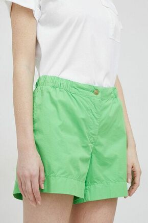 Bombažne kratke hlače Tommy Hilfiger zelena barva - zelena. Kratke hlače iz kolekcije Tommy Hilfiger. Model izdelan iz enobarvnega materiala. Lahek material
