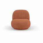 Opečnato oranžen fotelj iz tkanine bouclé Chuck – Micadoni Home