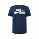 Nike Sportswear Majica 'Swoosh' mornarska / bela