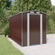 vidaXL Vrtna lopa temno rjava 192x357x223 cm pocinkano jeklo