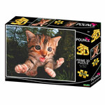 WEBHIDDENBRAND PRIME 3D Puzzle Jumping Cat: Fuzzbucket 3D 500 kosov