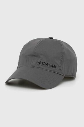 Kapa Columbia siva barva - siva. Kapa s šiltom vrste baseball iz kolekcije Columbia. Model izdelan iz pletenine z nalepko.