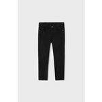 Otroške hlače Mayoral slim fit črna barva - črna. Otroški hlače iz kolekcije Mayoral. Model izdelan iz enobarvne tkanine.