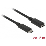 Delock 85542 razširitveni kabel SuperSpeed USB, 2,0 m, črn