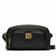 Usnjena torbica Dkny črna barva, R42EKE53 - črna. Majhna torbica iz kolekcije Dkny. Model na zapenjanje, izdelan iz naravnega usnja.