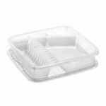 Rotho Odcejevalnik posode Geometric 39,5x39,5x8,5cm / prozoren / pvc