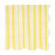 Papirnati prtički v kompletu 16 ks Yellow Stripe – Meri Meri