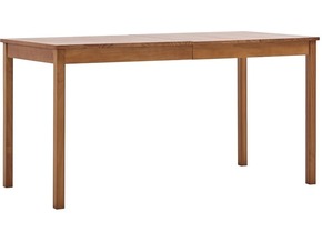 VIDAXL Jedilna miza medeno rjava 140x70x73 cm borovina