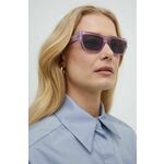 Sončna očala Guess ženska, vijolična barva, GU7902_5380Y - vijolična. Sončna očala iz kolekcije Guess. Model z enobarvnimi stekli in okvirji iz plastike. Ima filter UV 400.