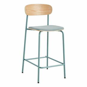 Modri/naravni barski stoli v kompletu 2 ks (višina sedeža 66 cm) Adriana – Marckeric