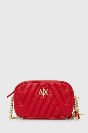 Torbica Armani Exchange rdeča barva - rdeča. Majhna torbica iz kolekcije Armani Exchange. Model na zapenjanje