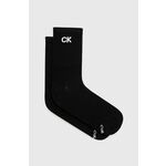 Calvin Klein nogavice - črna. Dolge nogavice iz zbirke Calvin Klein. Model iz elastičnega, gladkega materiala.