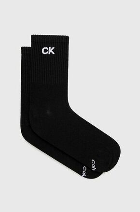 Calvin Klein nogavice - črna. Dolge nogavice iz zbirke Calvin Klein. Model iz elastičnega