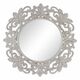 slomart stensko ogledalo 122,7 x 4,8 x 122,7 cm kristal bela poliuretan